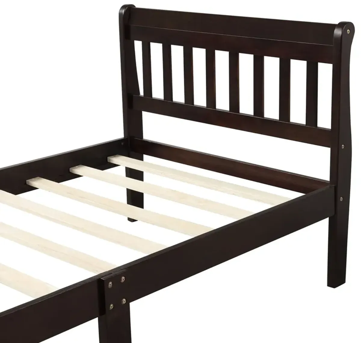 Platform Bed Frame Panel Bed Mattress Foundation Sleigh Bed With Headboard / Footboard / Wood Slat Support