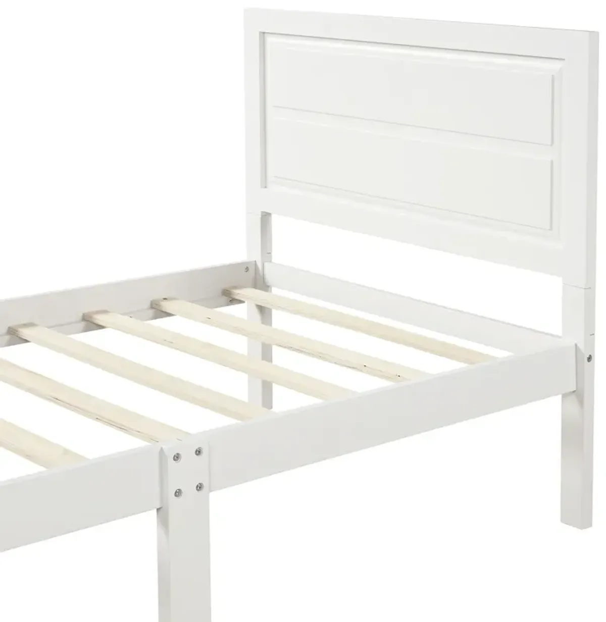 Twin Platform Bed Frame Mattress Foundation With Headboard And Wood Slat Support