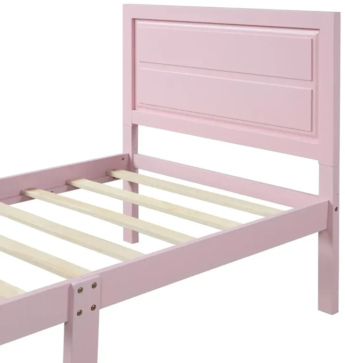 Twin Platform Bed Frame Mattress Foundation With Headboard And Wood Slat Support