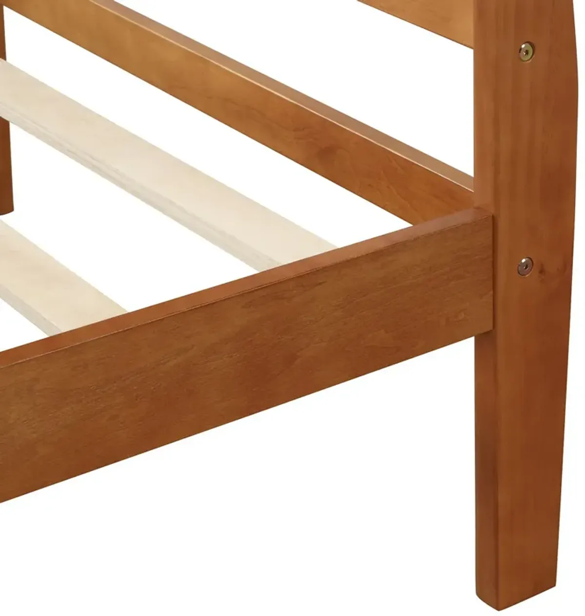 Twin Platform Bed Frame Mattress Foundation Sleigh Bed With Headboard / Footboard / Wood Slat Suppor