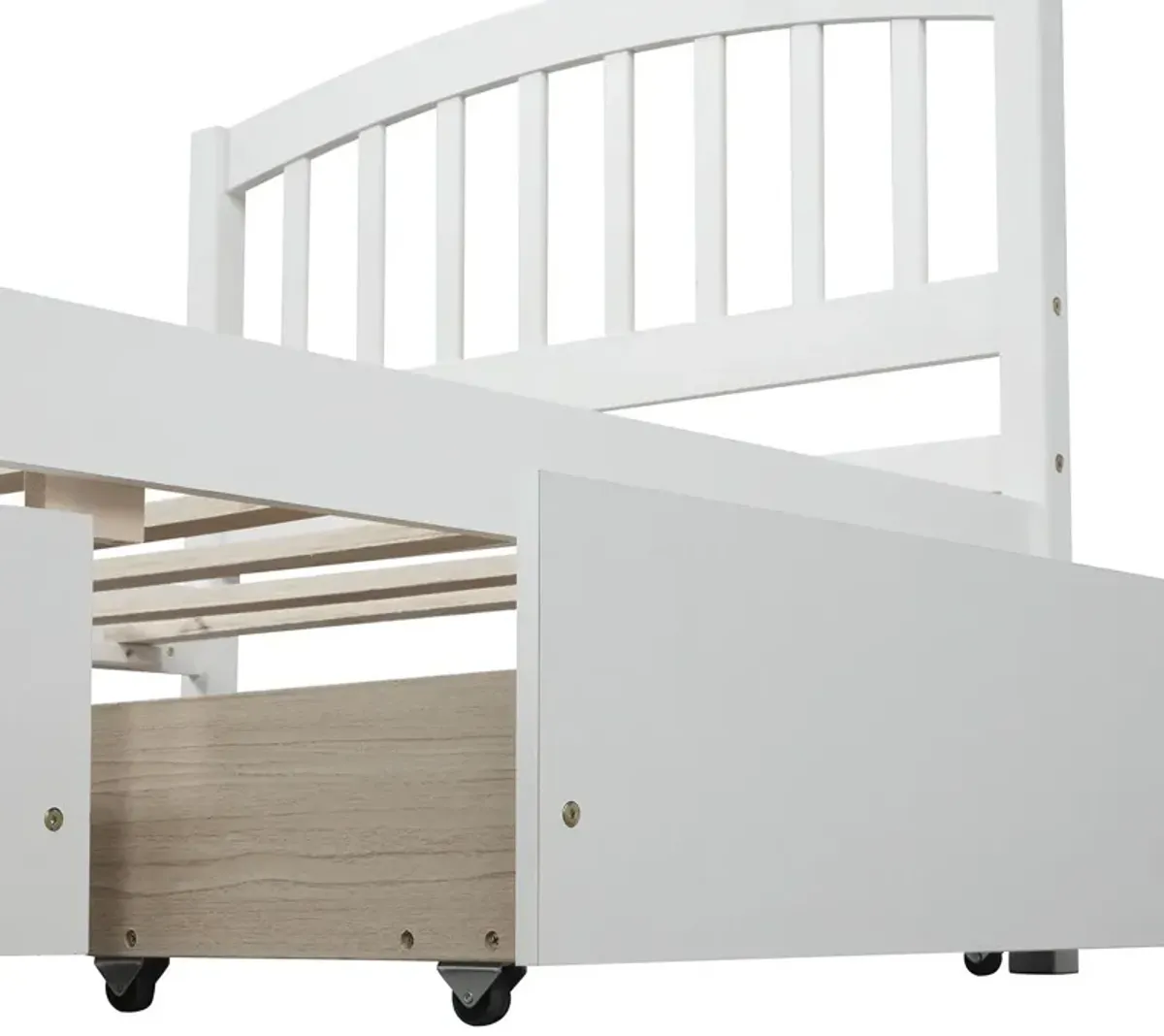 Platform Storage Bed Wood Bed Frame With Two Drawers And Headboard