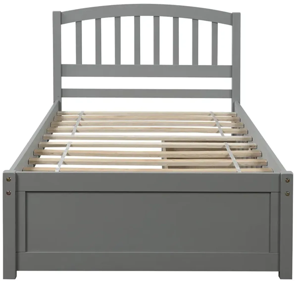 Platform Storage Bed Wood Bed Frame With Two Drawers And Headboard