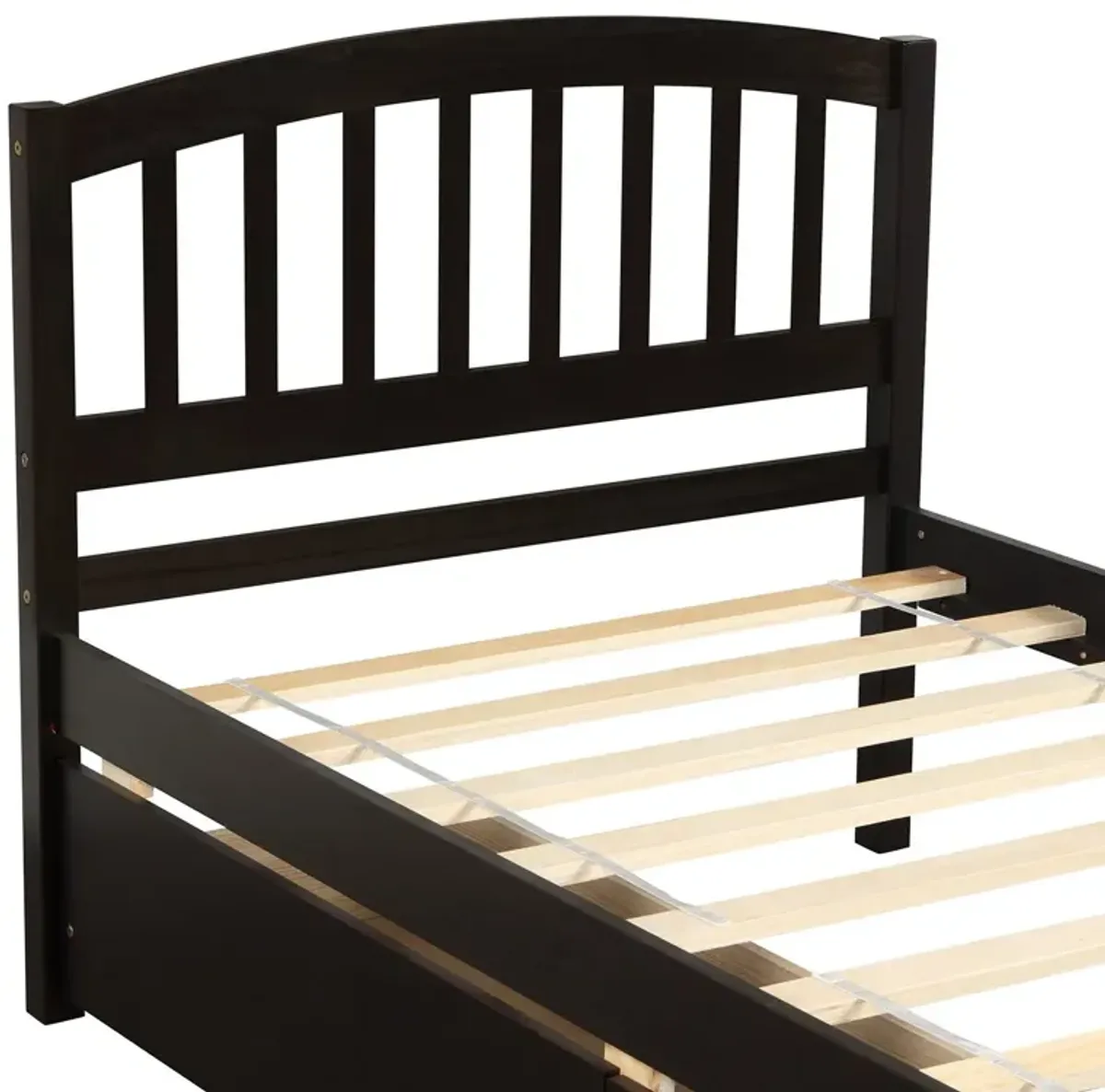 Platform Storage Bed Wood Bed Frame With Two Drawers And Headboard