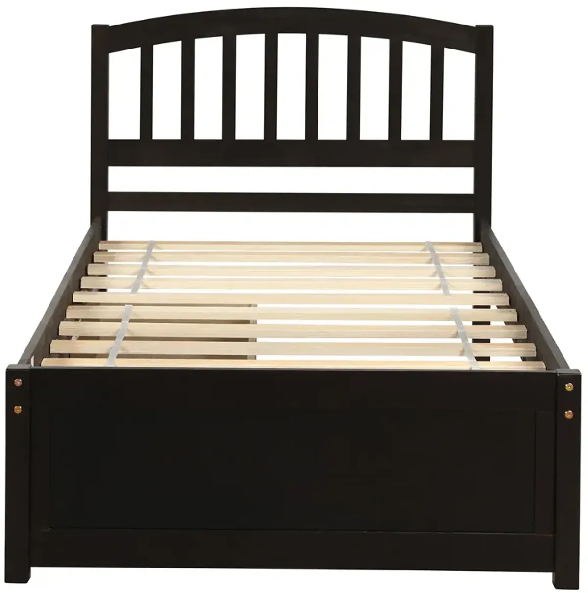 Platform Storage Bed Wood Bed Frame With Two Drawers And Headboard