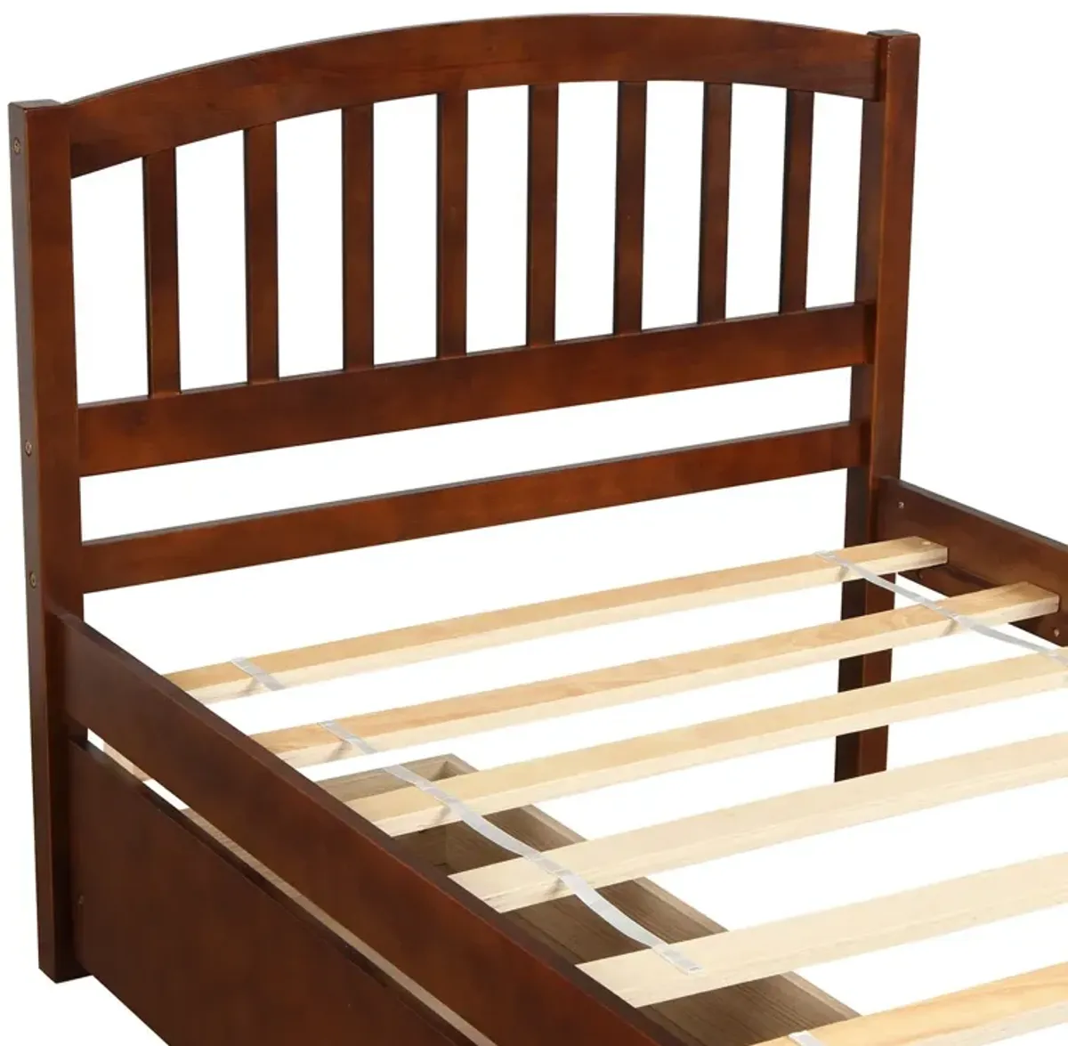 Platform Storage Bed Wood Bed Frame With Two Drawers And Headboard