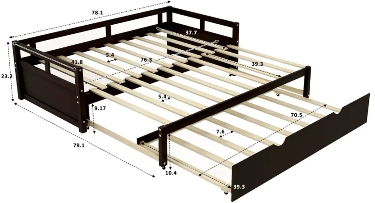 Extending Daybed With Trundle, Wooden Daybed With Trundle