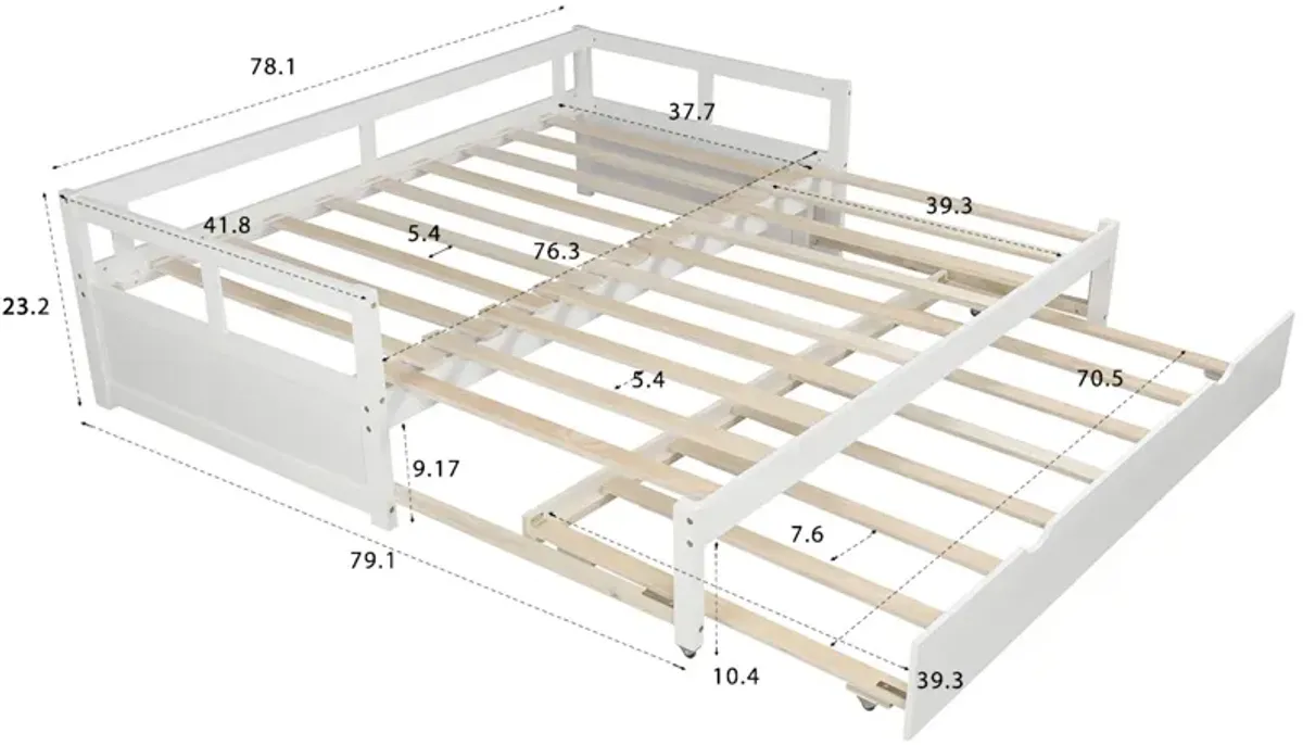 Extending Daybed With Trundle, Wooden Daybed With Trundle