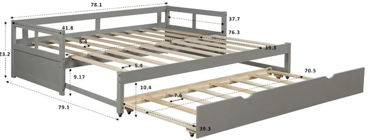 Extending Daybed With Trundle, Wooden Daybed With Trundle