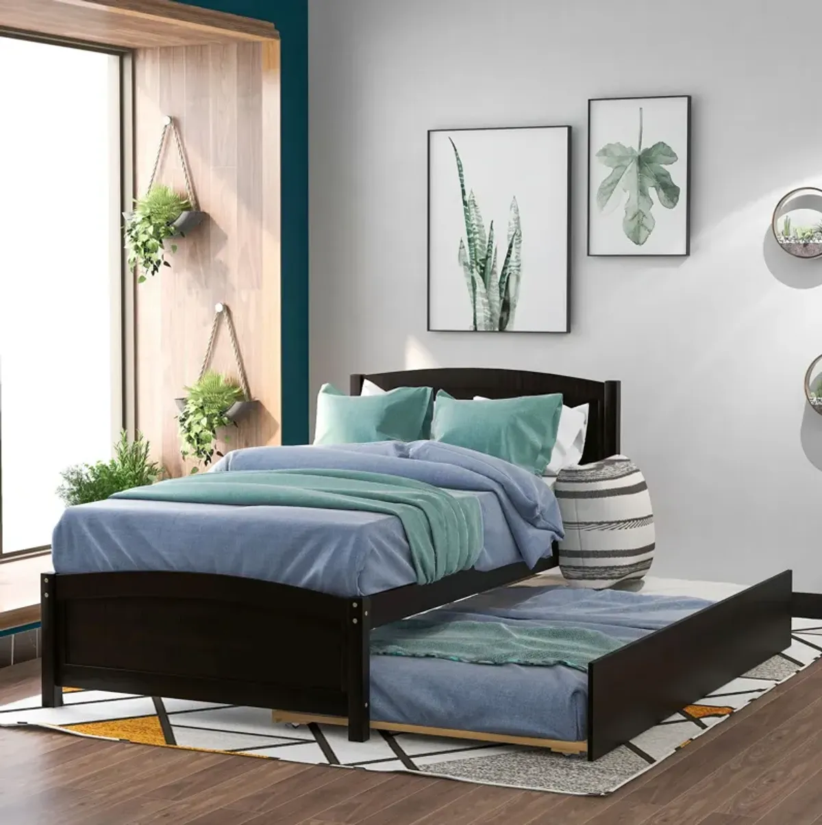 Platform Bed With Trundle