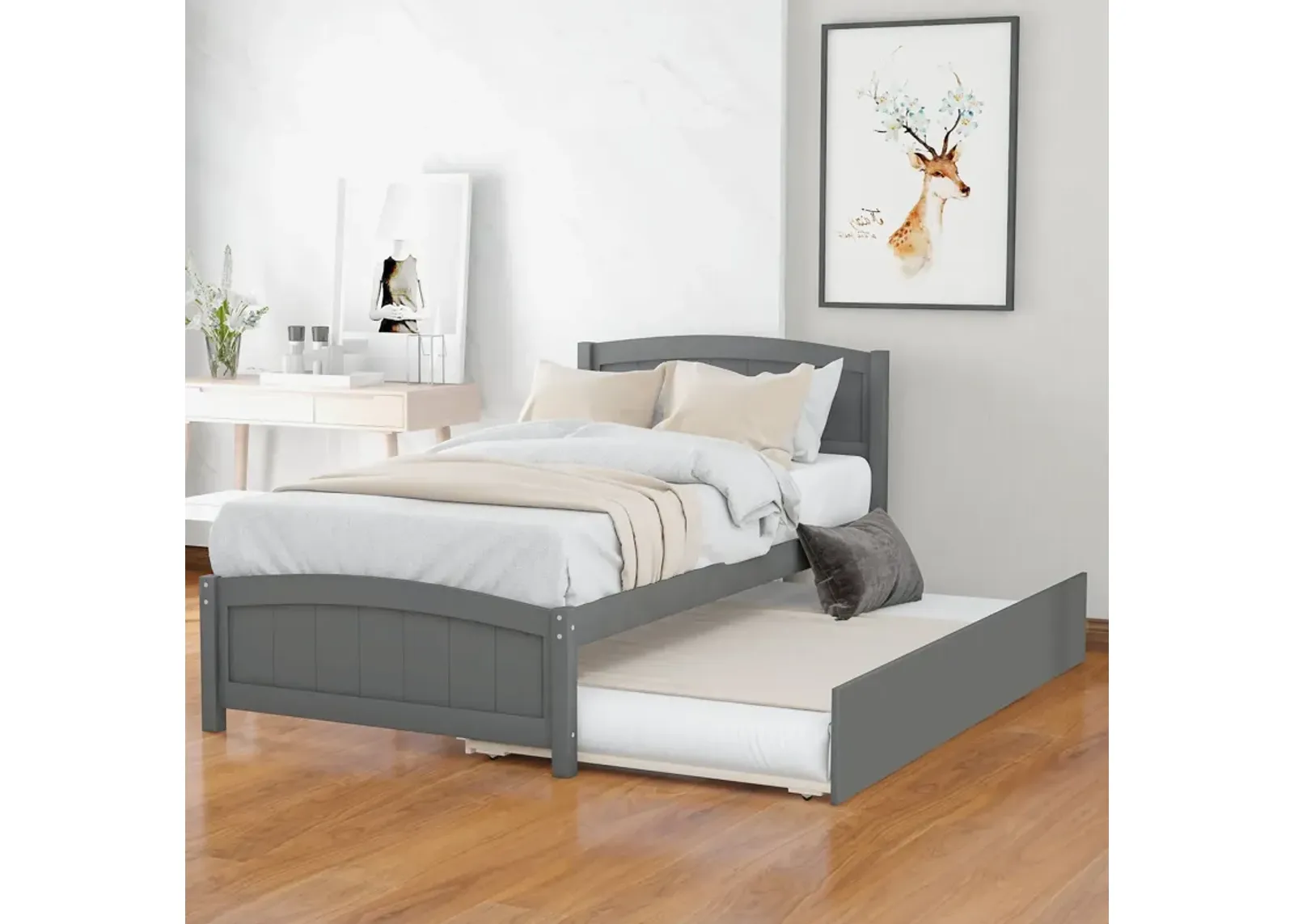 Platform Bed With Trundle