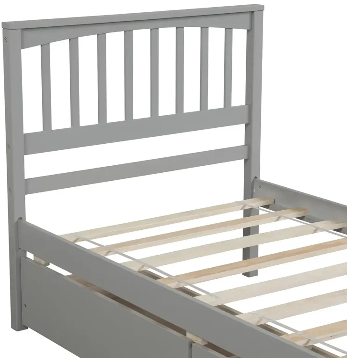 Twin Size Platform Bed With Two Drawers