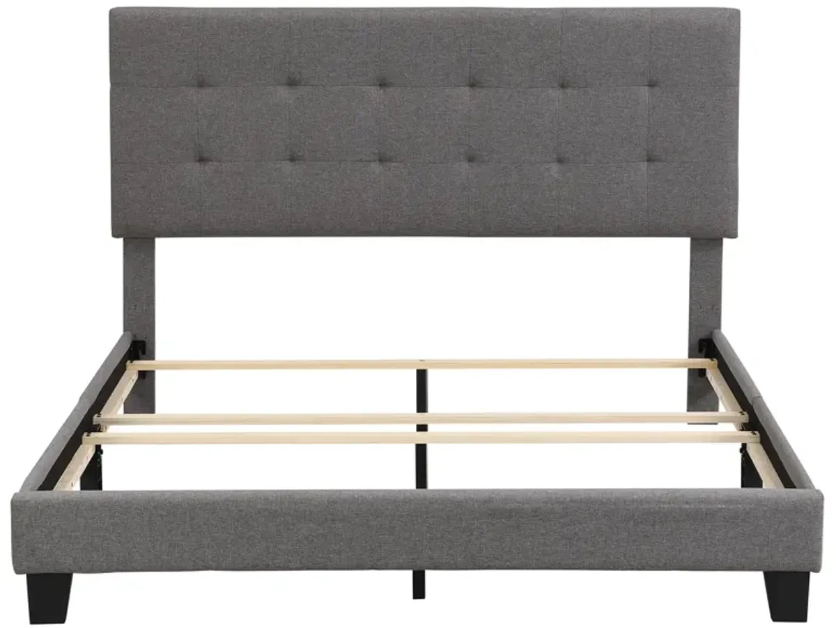 Upholstered Platform Bed With Tufted Headboard, No Box Spring Needed