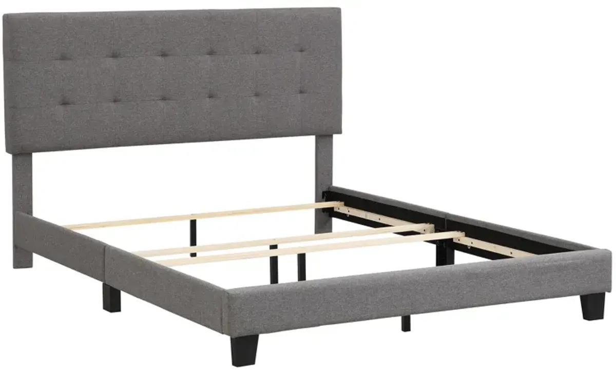 Upholstered Platform Bed With Tufted Headboard, No Box Spring Needed