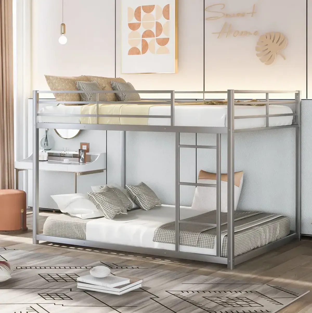 Metal Bunk Bed, Low Bunk Bed With Ladder