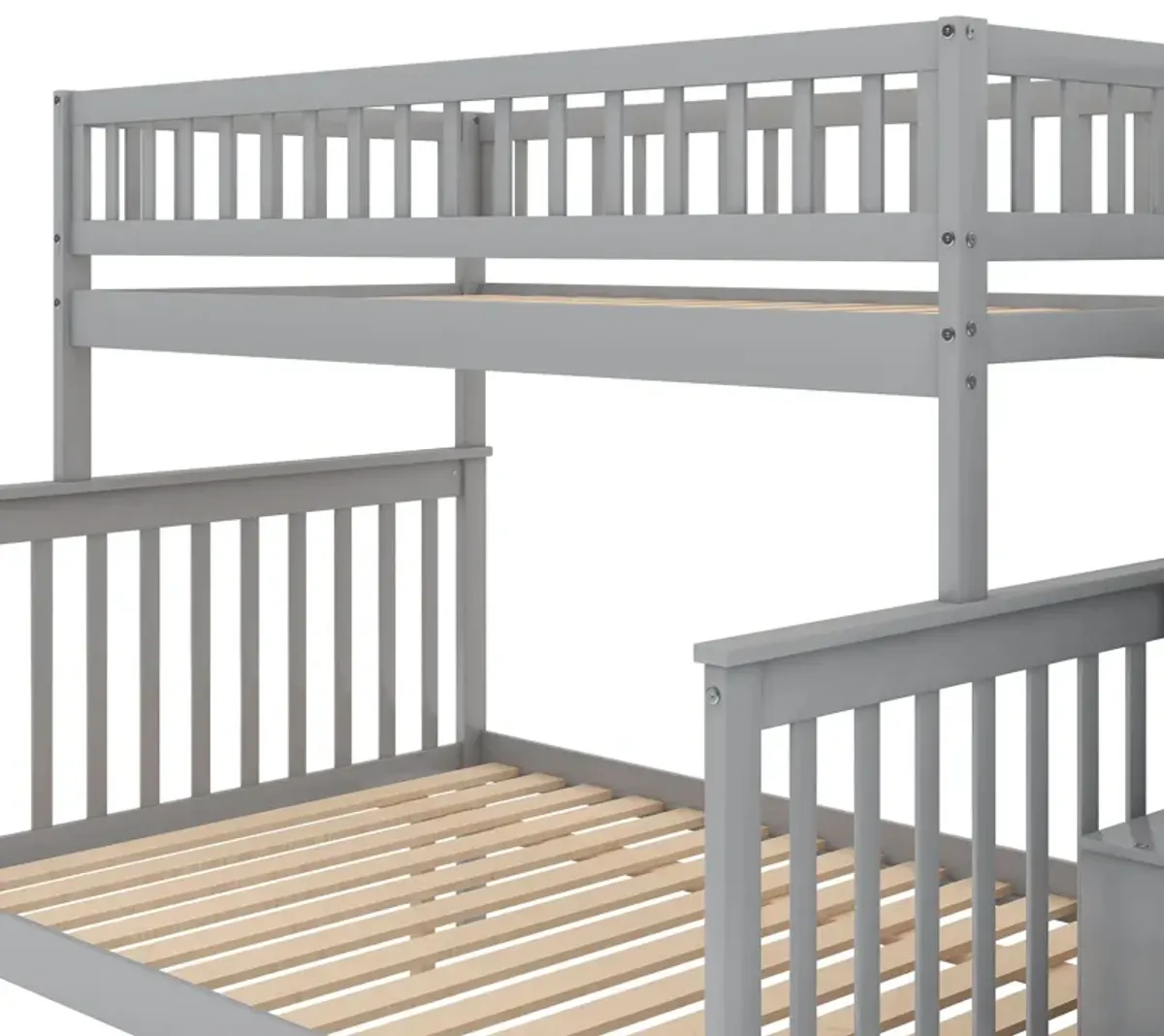 Twin Over Full Bunk Bed With Trundle And Staircase