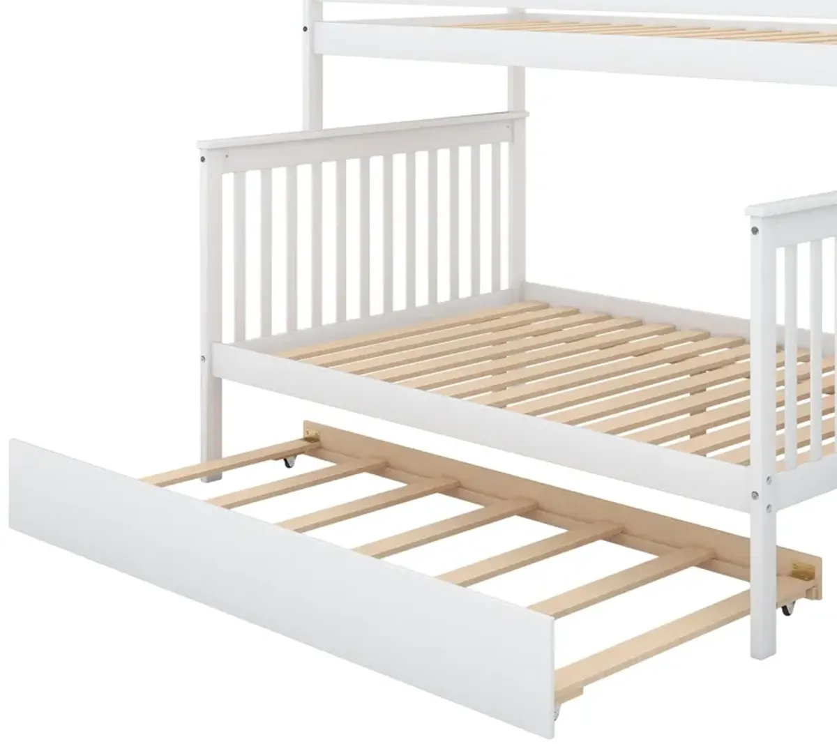 Twin Over Full Bunk Bed With Trundle And Staircase