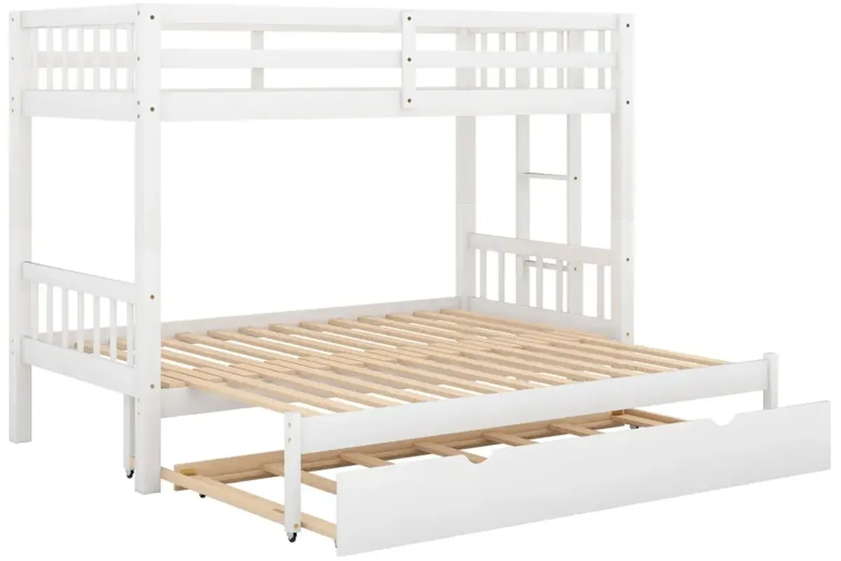 Twin Over Pull-Out Bunk Bed With Trundle