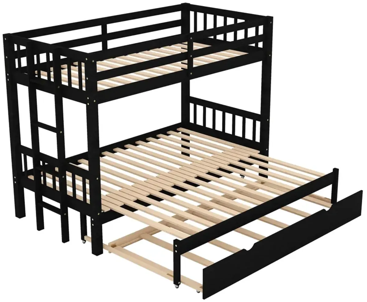 Twin Over Pull-Out Bunk Bed With Trundle