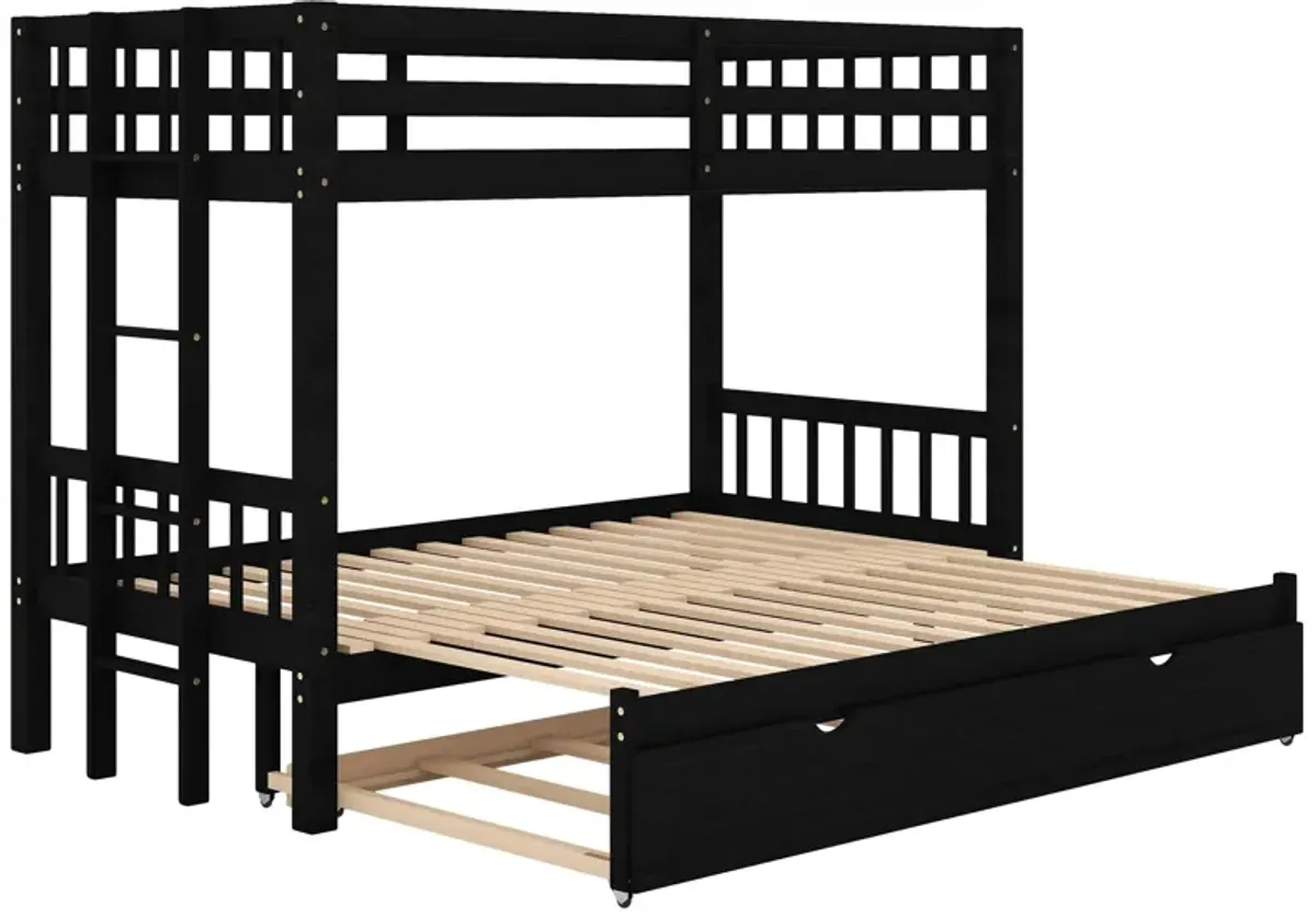 Twin Over Pull-Out Bunk Bed With Trundle