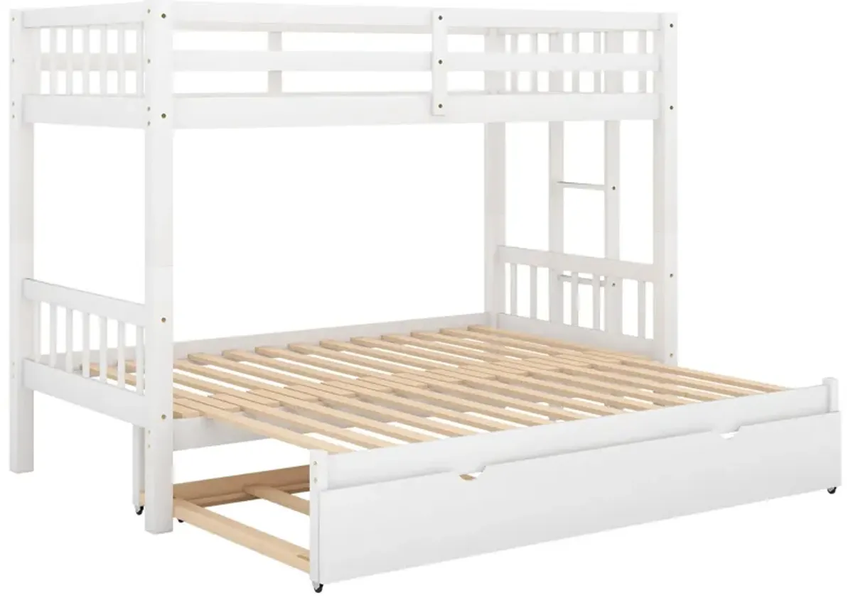 Twin Over Pull-Out Bunk Bed With Trundle