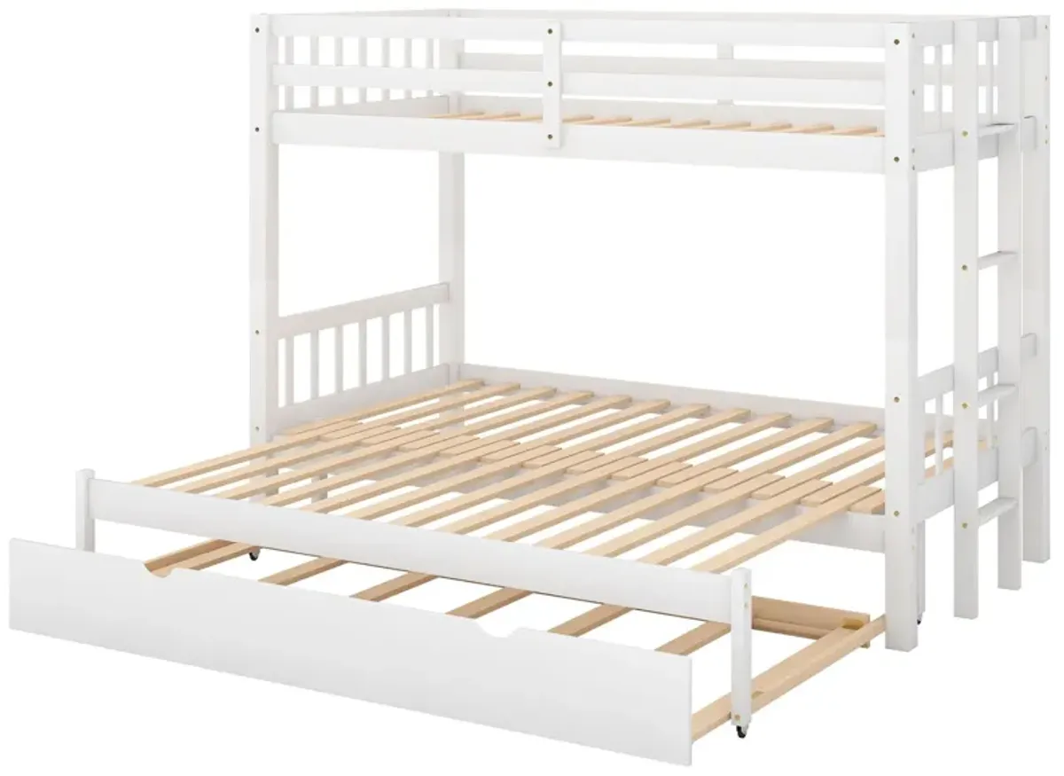 Twin Over Pull-Out Bunk Bed With Trundle