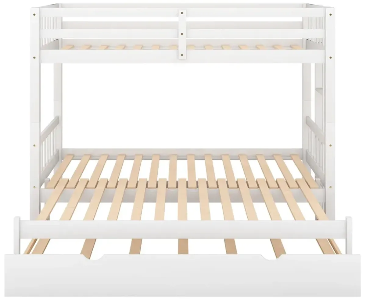 Twin Over Pull-Out Bunk Bed With Trundle