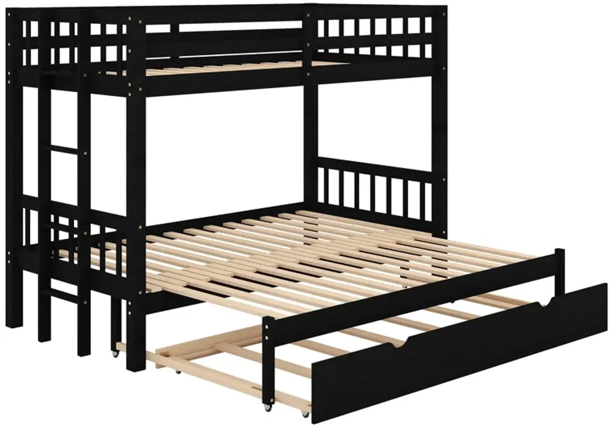 Twin Over Pull-Out Bunk Bed With Trundle