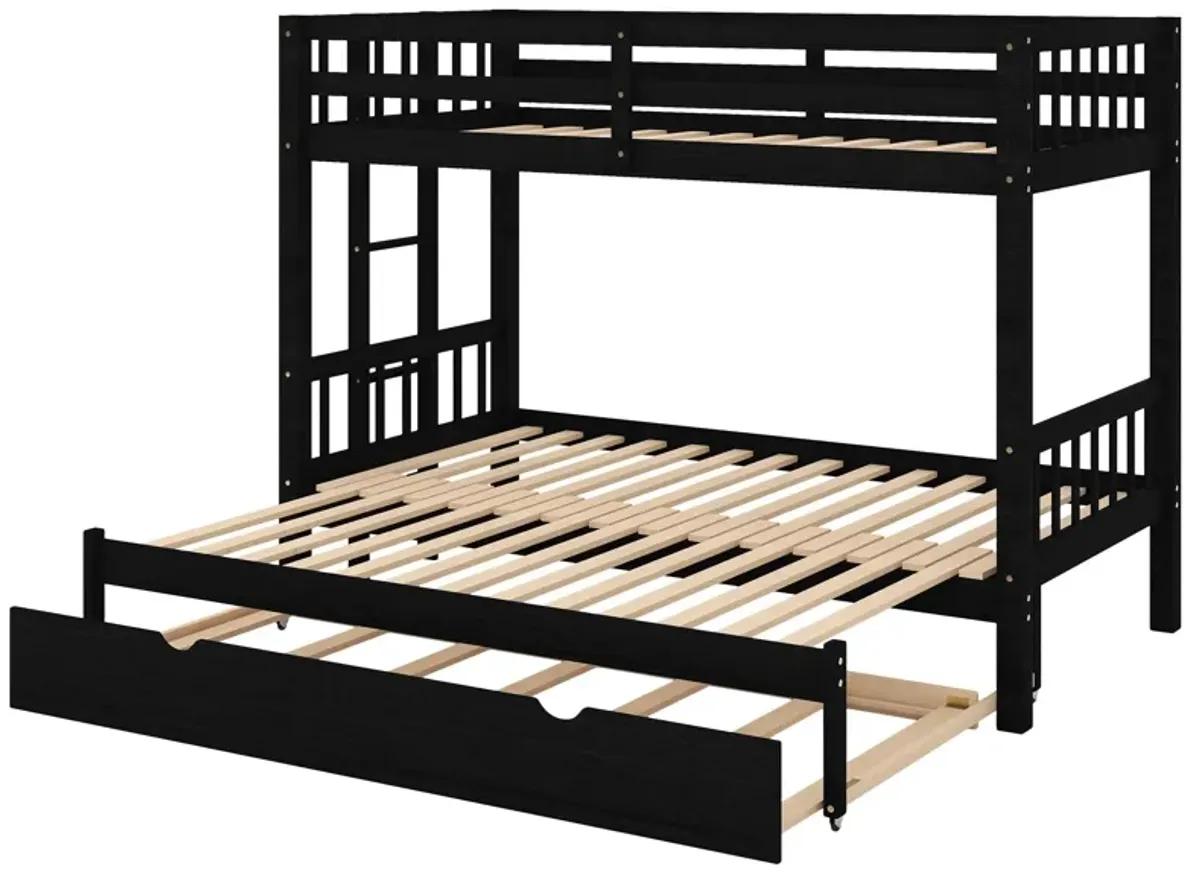 Twin Over Pull-Out Bunk Bed With Trundle