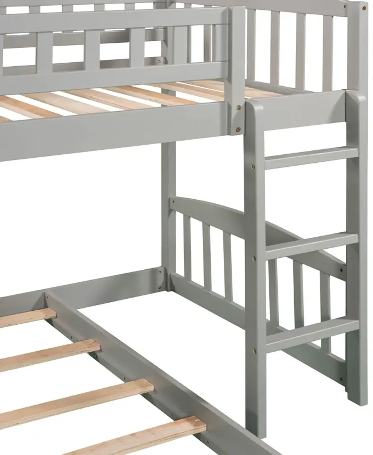 Twin Over Twin Stairway Bunk Bed With Two Drawers And Slide