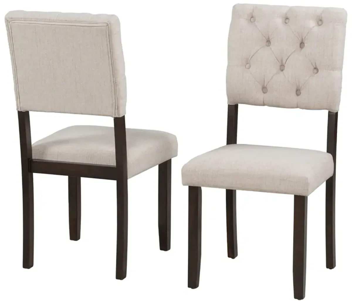 6 Piece Dining Table And Chair Set With Special-Shaped Legs And Foam-Covered Seat Backs&Cushions For Dining Room