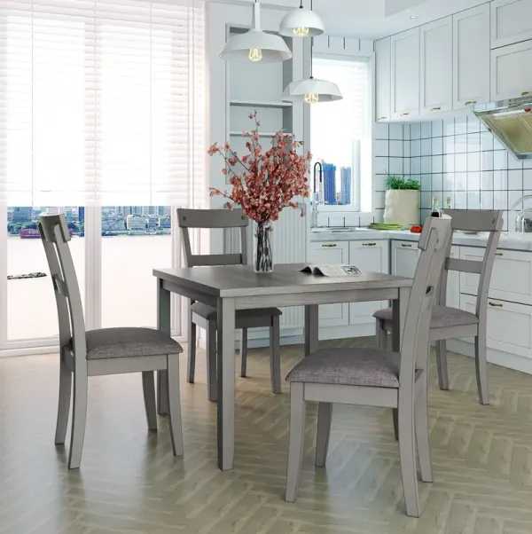 Dining Table Set Industrial Wooden Kitchen Table And Chairs For Dining Room