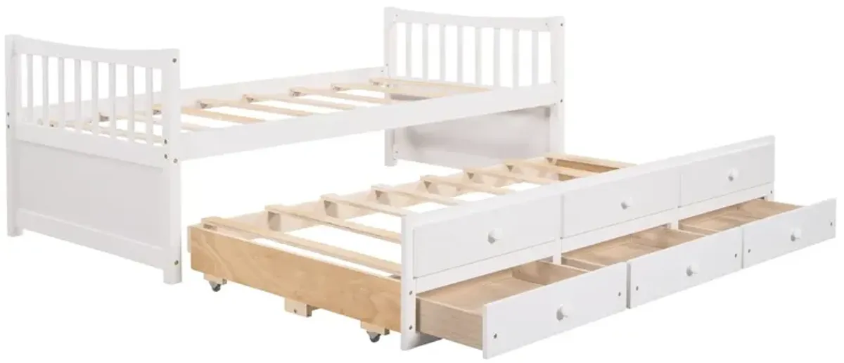 Twin Size Daybed With Trundle And Drawers