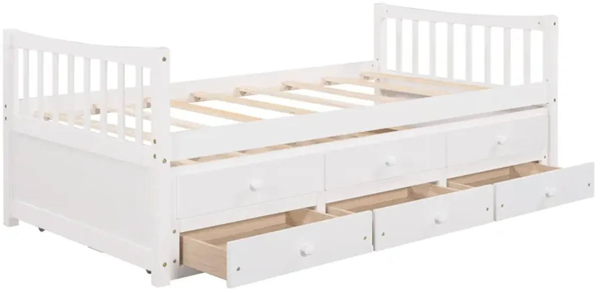 Twin Size Daybed With Trundle And Drawers