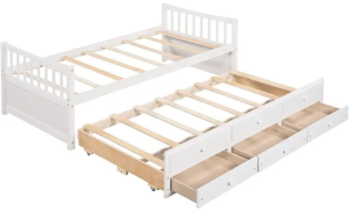 Twin Size Daybed With Trundle And Drawers