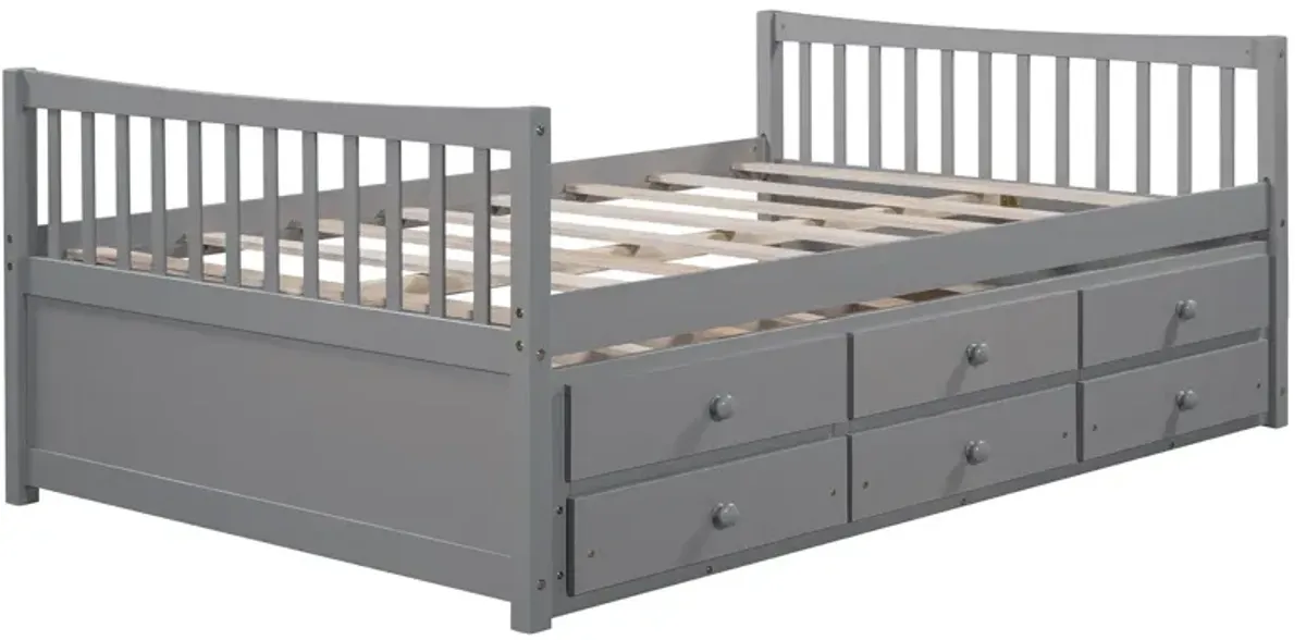 Full Size Daybed With Twin Size Trundle And Drawers, Full Size