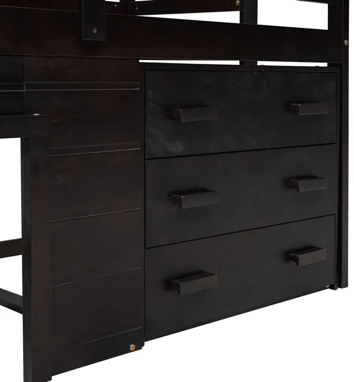 Twin Size Loft Bed With Cabinet And Shelf