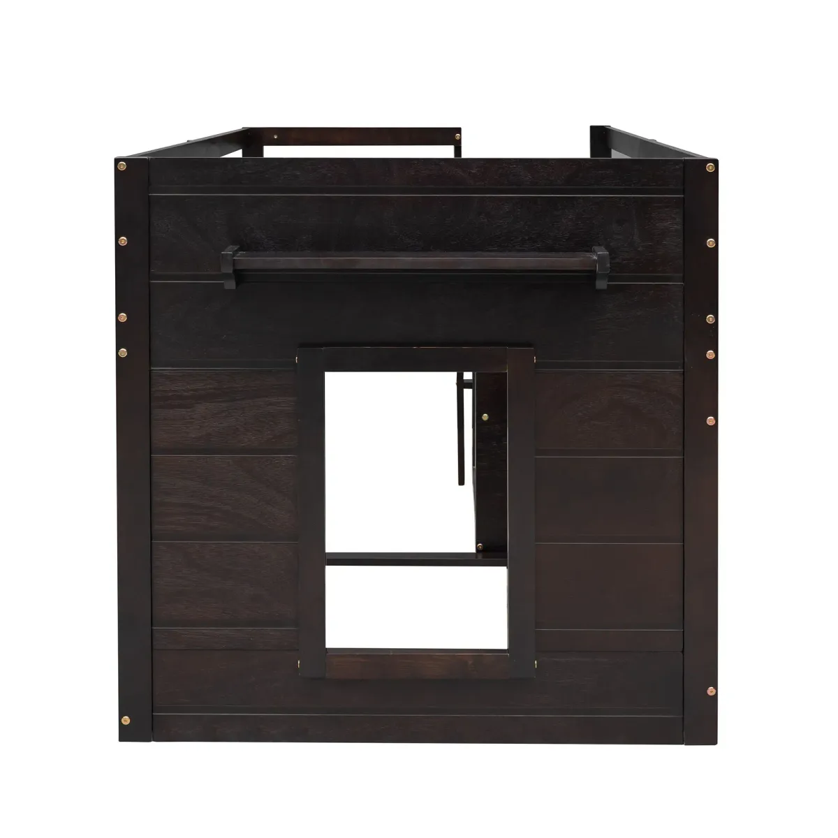 Twin Size Loft Bed With Cabinet And Shelf