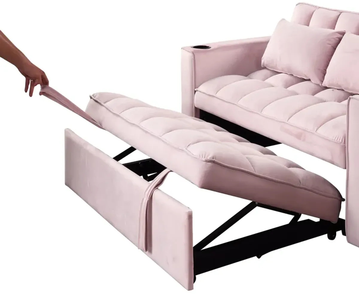 Multi Functional Sofa Bed With Cup Holder And USB Port For Living Room Or Apartments