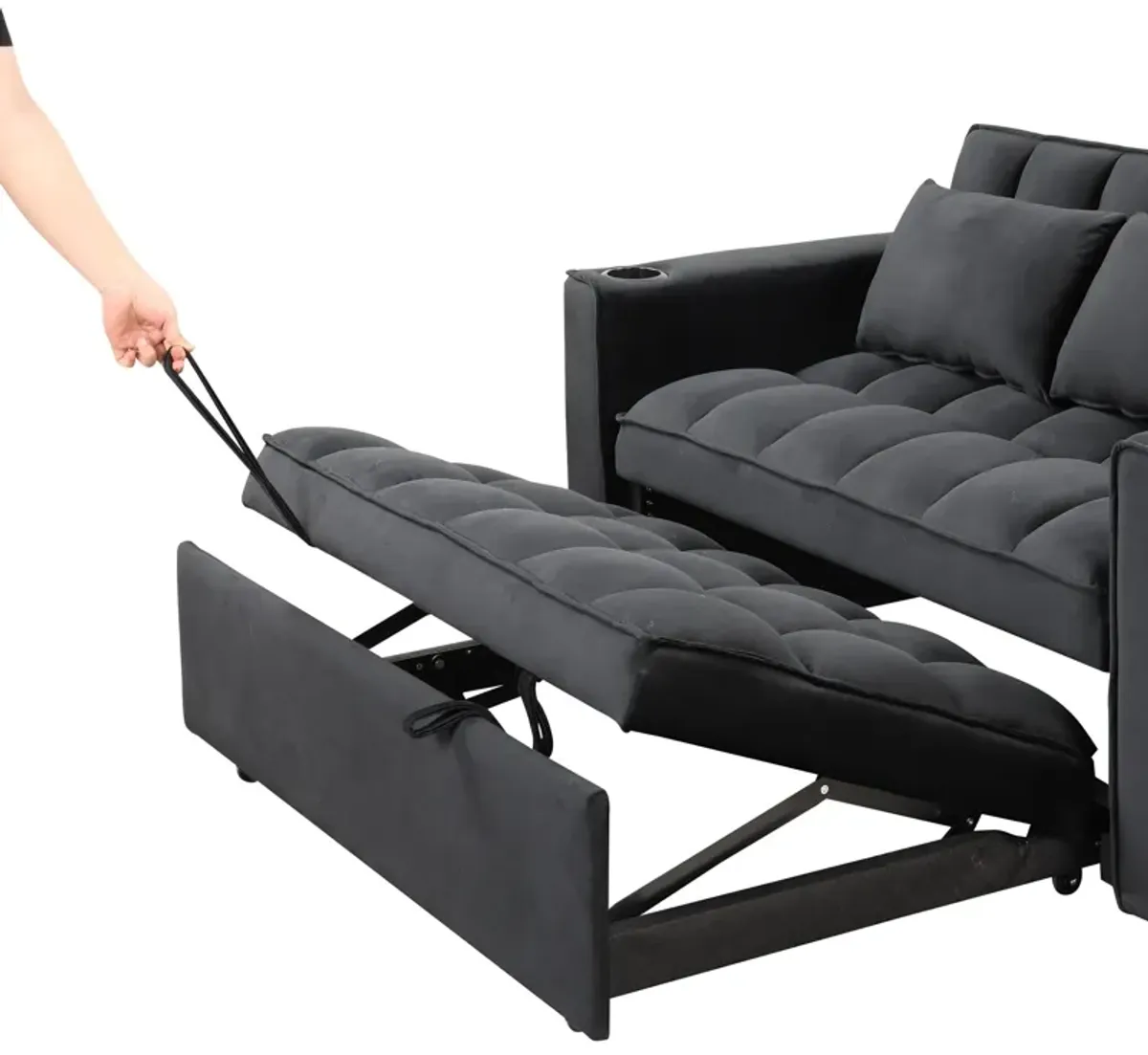 Multi Functional Sofa Bed With Cup Holder And USB Port For Living Room Or Apartments