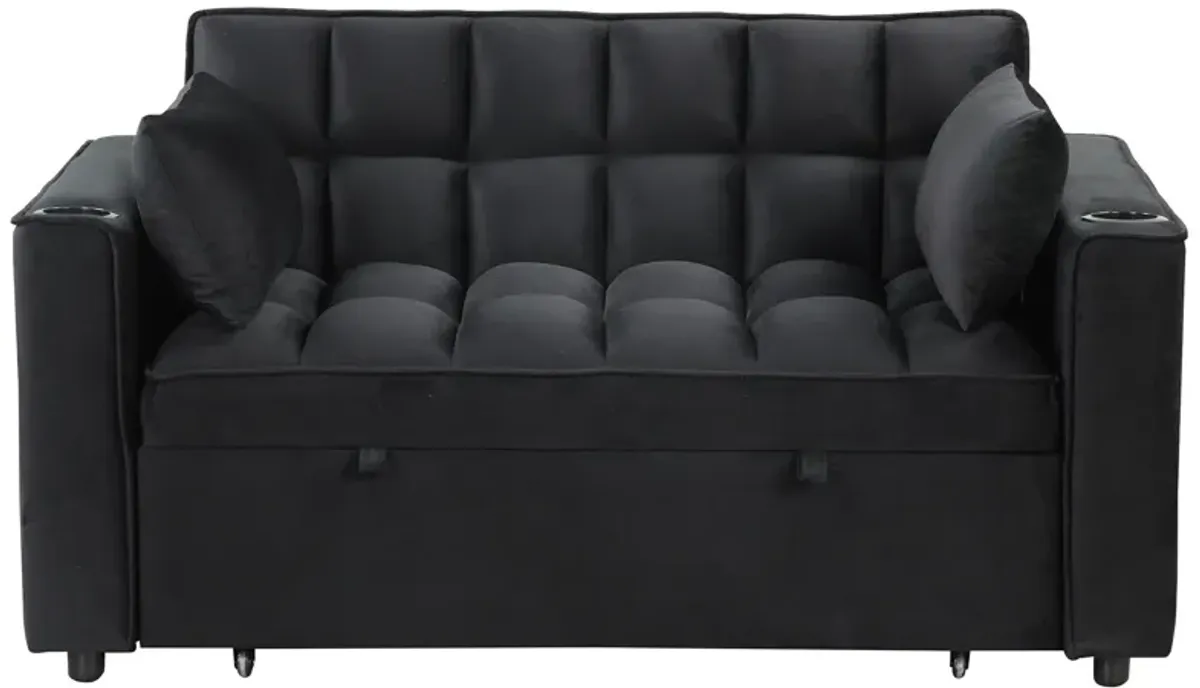 Multi Functional Sofa Bed With Cup Holder And USB Port For Living Room Or Apartments