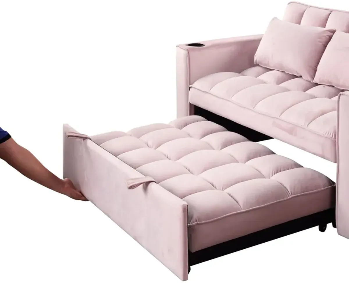 Multi Functional Sofa Bed With Cup Holder And USB Port For Living Room Or Apartments