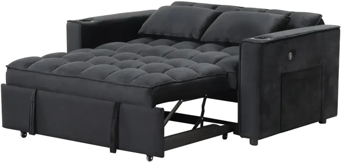 Multi Functional Sofa Bed With Cup Holder And USB Port For Living Room Or Apartments