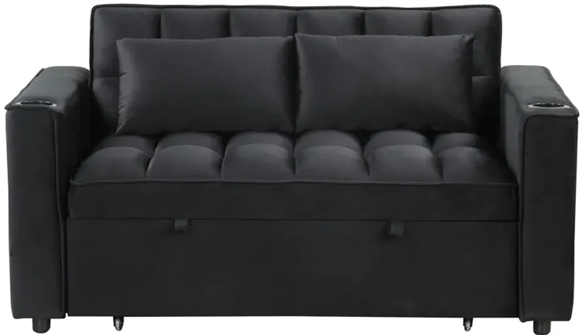 Multi Functional Sofa Bed With Cup Holder And USB Port For Living Room Or Apartments