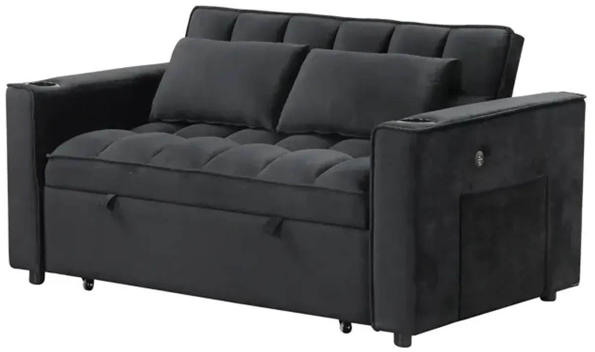 Multi Functional Sofa Bed With Cup Holder And USB Port For Living Room Or Apartments