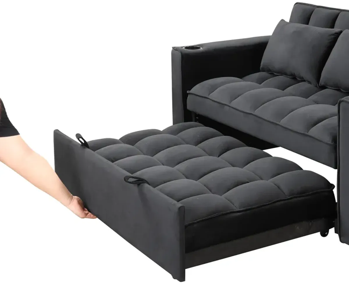 Multi Functional Sofa Bed With Cup Holder And USB Port For Living Room Or Apartments