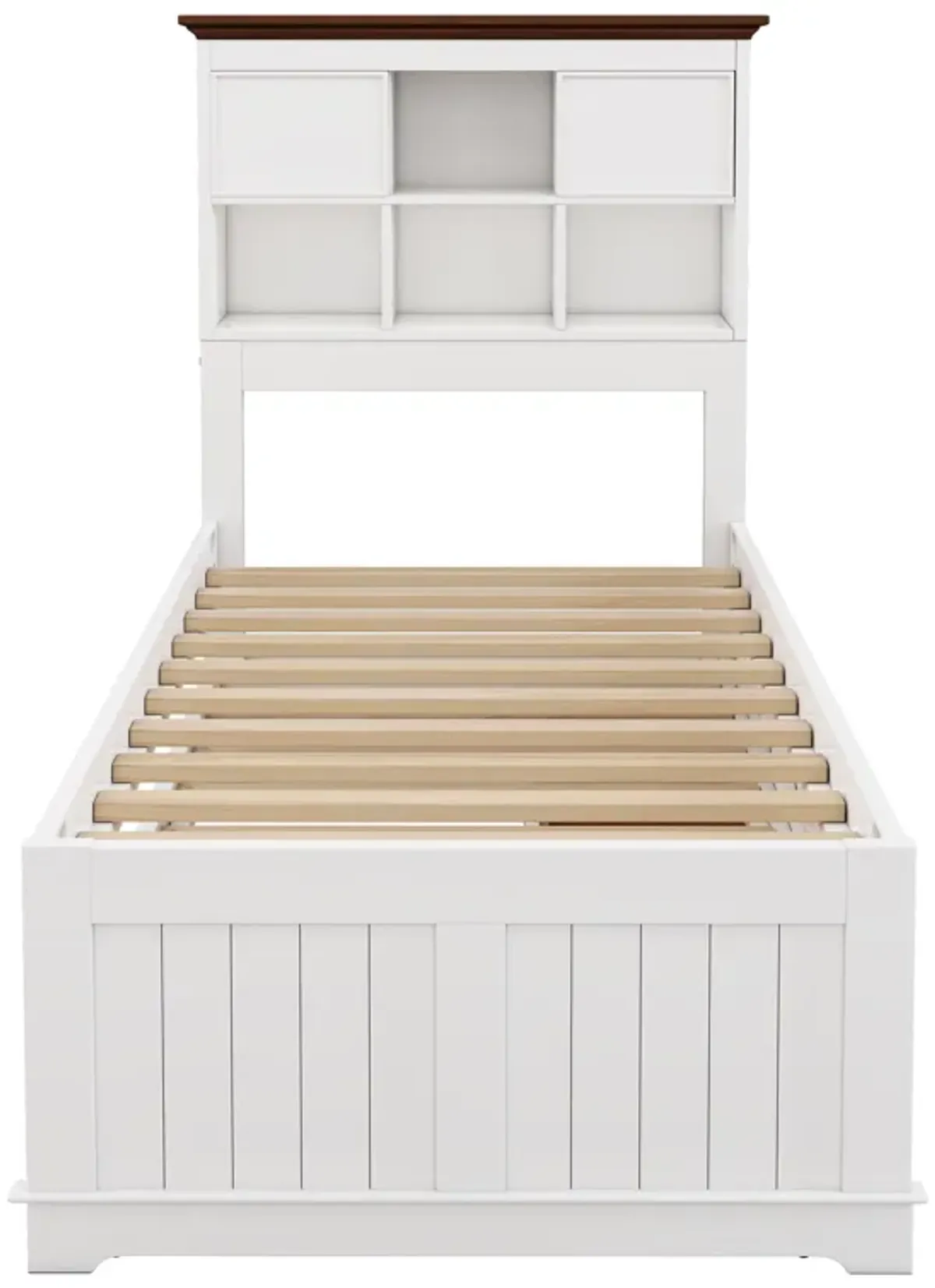 Solid Pine Captain Bookcase Bed With Trundle Bed And 3 Spacious Under Bed Drawers In Casual