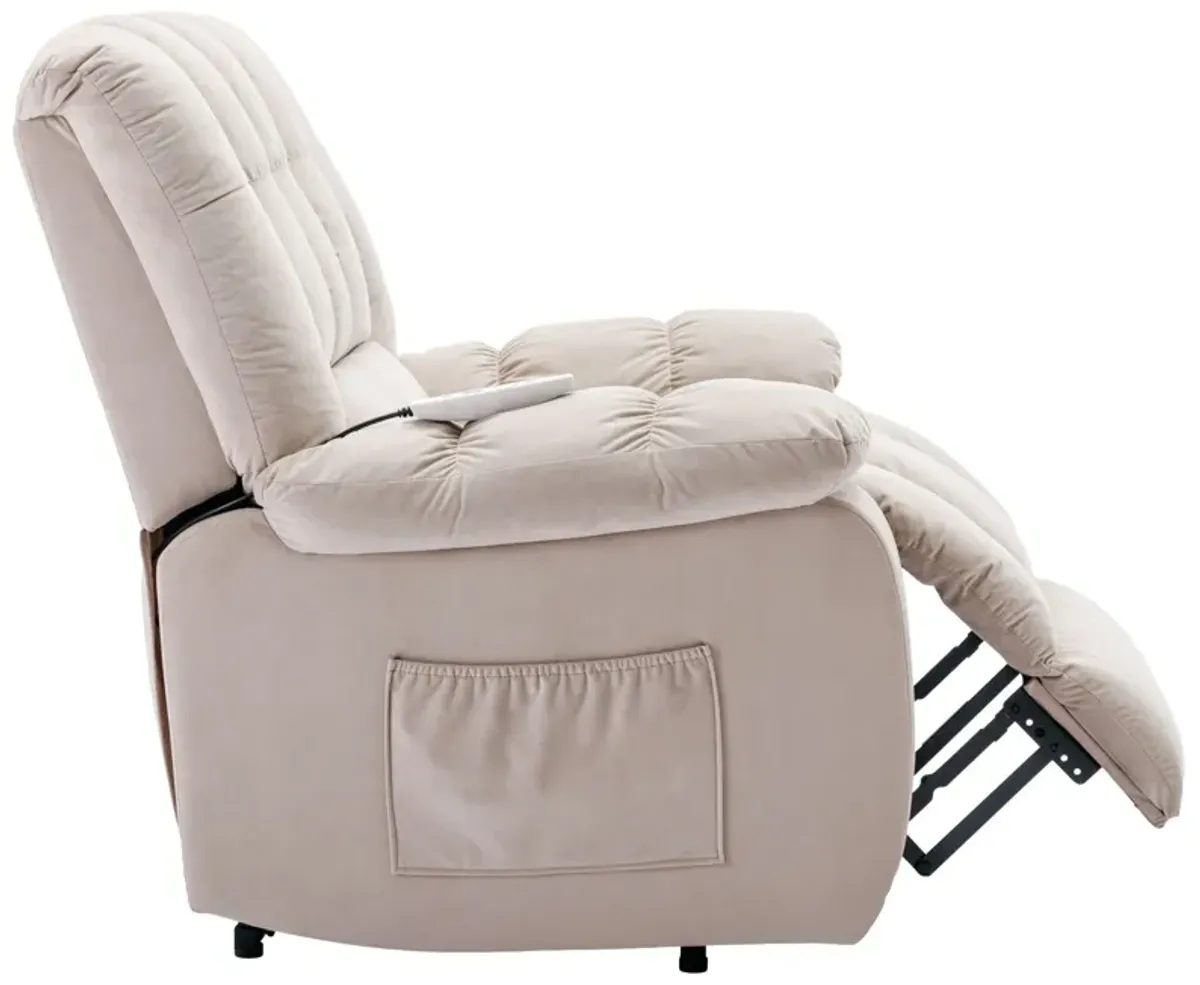 Massage Recliner Chair Electric Power Lift Recliner Chairs With Heat, Vibration, Side Pocket For Living Room Bedroom