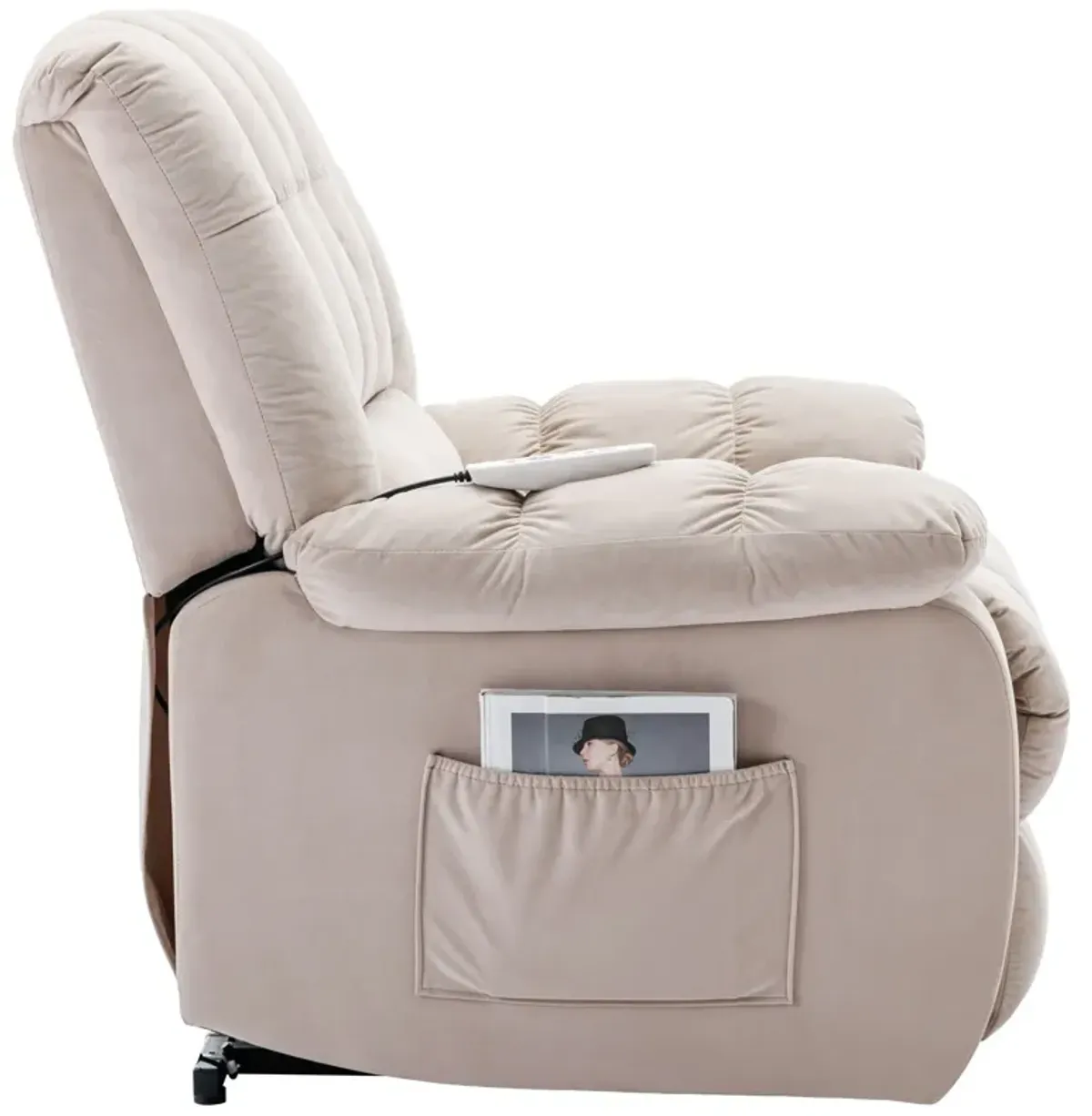 Massage Recliner Chair Electric Power Lift Recliner Chairs With Heat, Vibration, Side Pocket For Living Room Bedroom