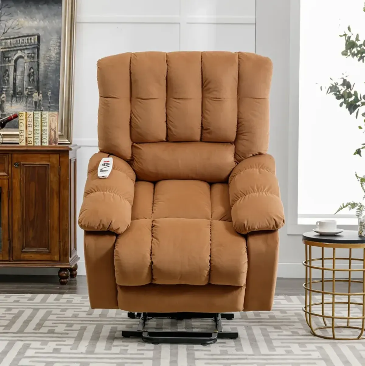 Massage Recliner Chair Electric Power Lift Recliner Chairs With Heat, Vibration, Side Pocket For Living Room Bedroom