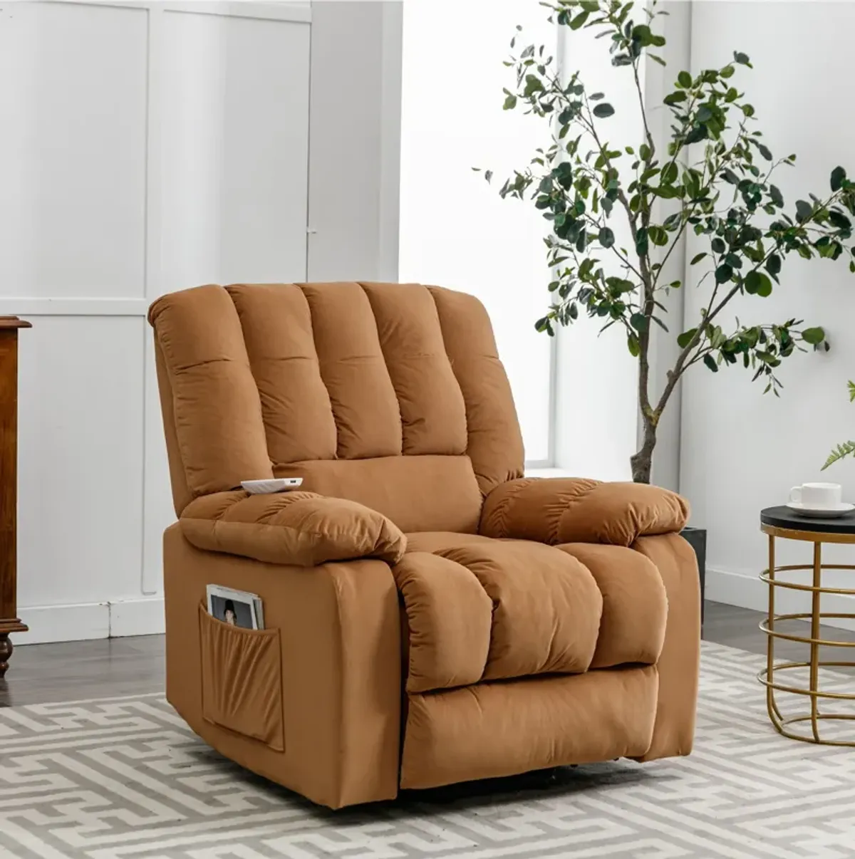 Massage Recliner Chair Electric Power Lift Recliner Chairs With Heat, Vibration, Side Pocket For Living Room Bedroom